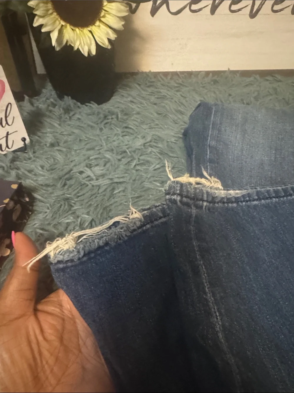 True Religion Distressed Light Blue Men's Jeans